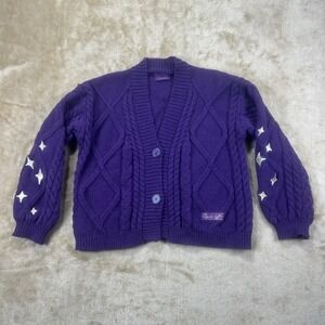 Taylor Swift Speak Now Taylors Version‎ Purple Star Cardigan MD/LG Cable Knit